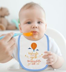 BK Kids Uykuyla Aram Yok Tasarımlı Mavi Bebek Mama Önlüğü-1