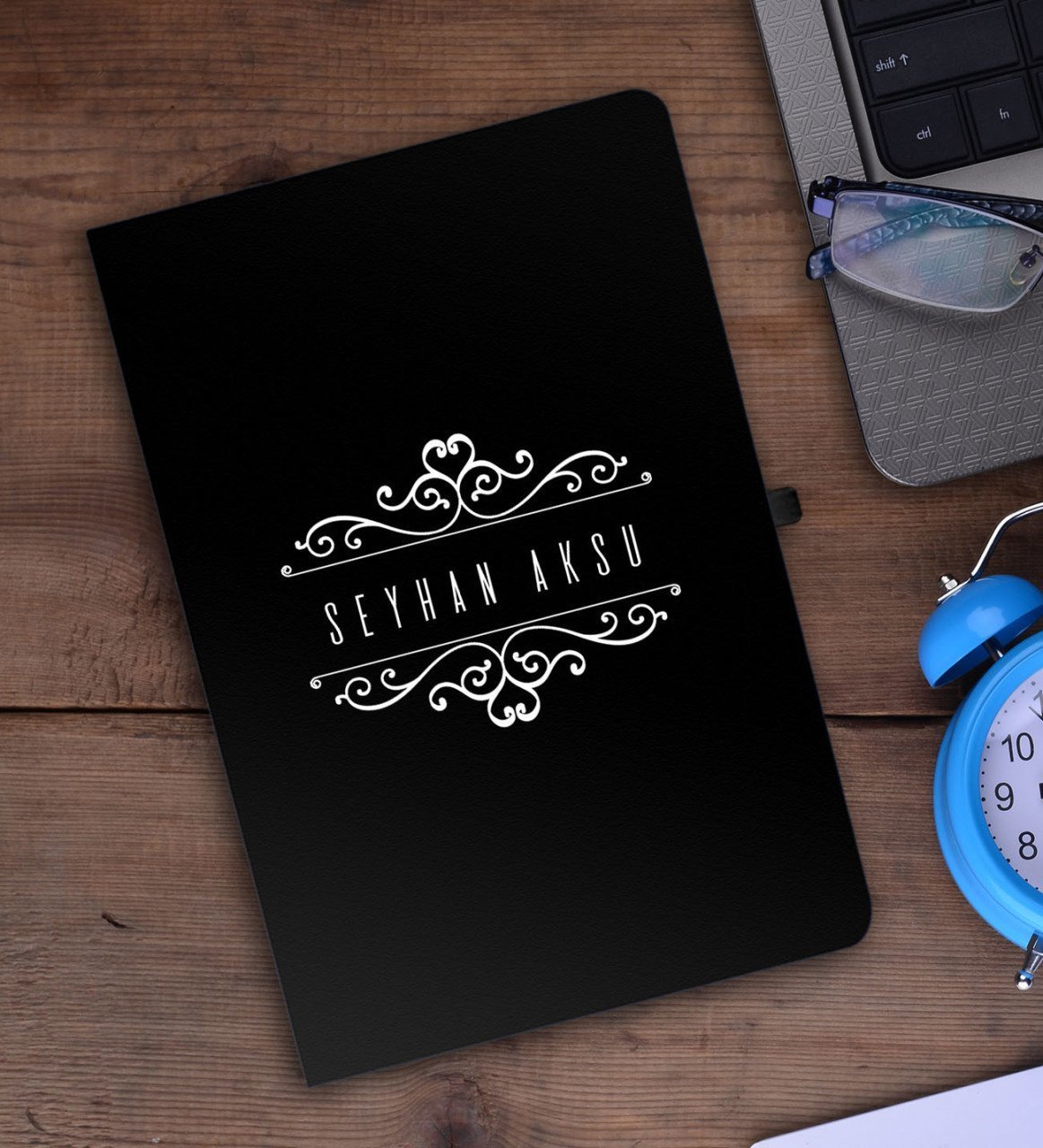 Kişiye Özel İsimli Siyah Defter - 9