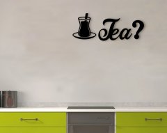 BK Home Tea Tasarımlı Ahşap Duvar Yazısı