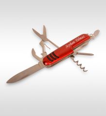 Kişiye Özel İsimli Kırmızı Metal Çakı-1