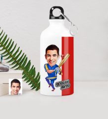 Kişiye Özel Bay Baseball Oyuncusu Karikatürlü Metal Suluk (500 ml.)