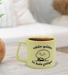 BK Gift Pastel Sarı Middle Kupa Bardak, Arkadaşa Hediye, Ev Hediyesi, Doğum Günü Hediyesi, Ofis Hediyesi-4