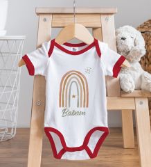 BK Kids Babam Tasarımlı Kırmızı Bebek Body Zıbın-1