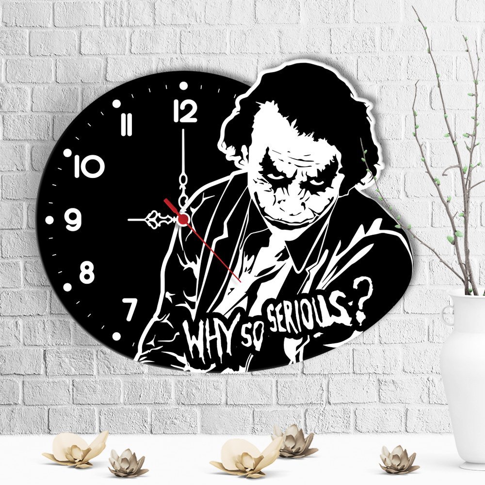 Kişiye Özel Joker Tasarımlı Ahşap Duvar Saati - 1