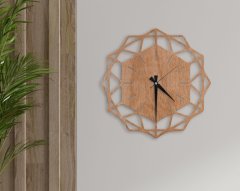 BK Home Dekoratif 45cm Ahşap Duvar Saati-66