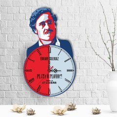 Kişiye Özel Escobar Tasarımlı Ahşap Duvar Saati - 2