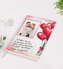 Kişiye Özel Kendi El Yazın Mesajlı Fotoğraflı Hediye Beyaz Defter-3
