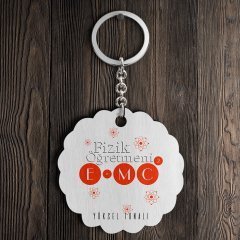 Kişiye Özel Fizik Öğretmeni Tasarımlı Anahtarlık - 2
