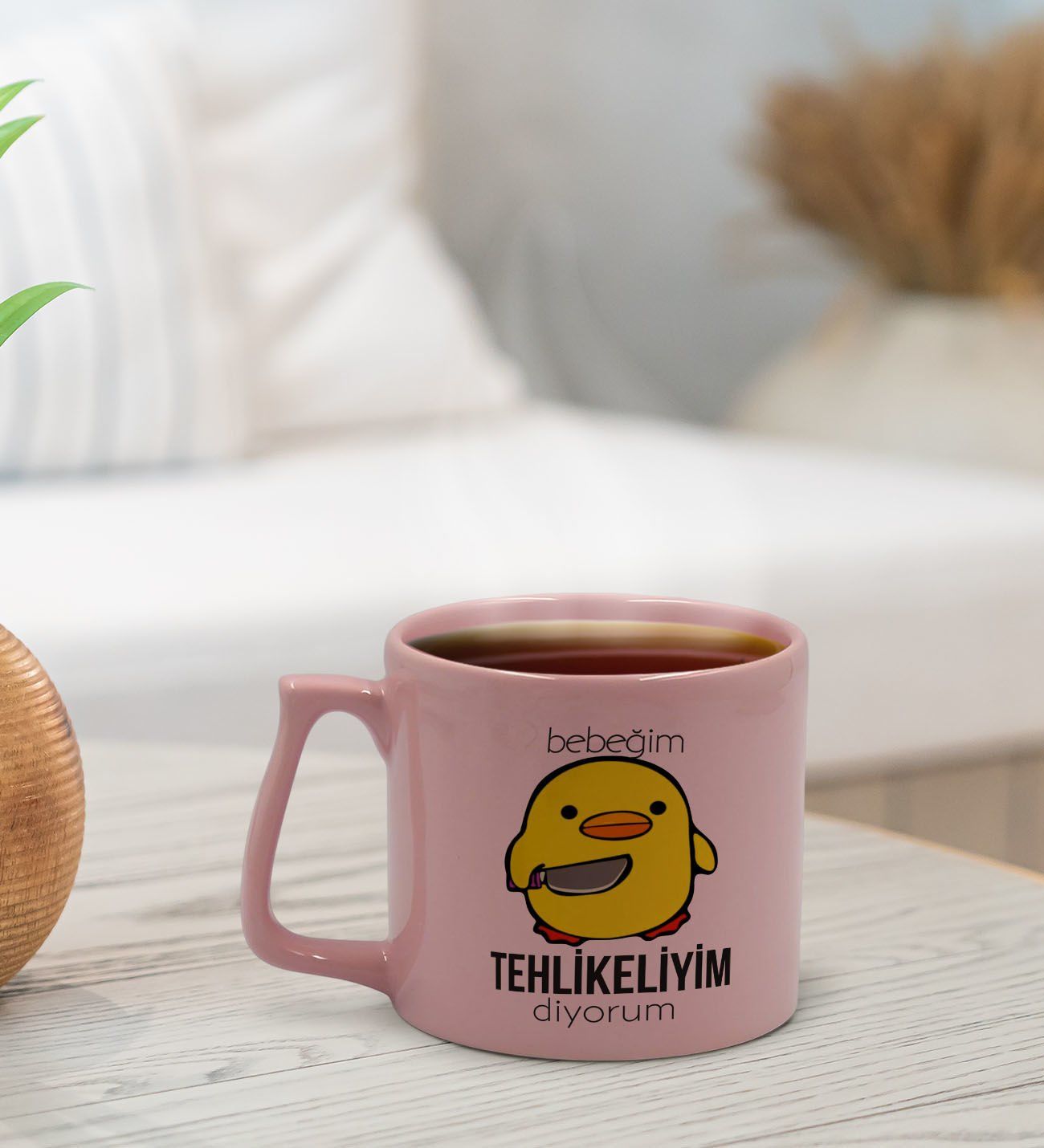 BK Gift Pastel Pembe Middle Kupa Bardak, Arkadaşa Hediye, Ev Hediyesi, Doğum Günü Hediyesi, Ofis Hediyesi-14