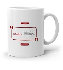 Kişiye Özel Sevgili Beyaz Kupa Bardak - 2
