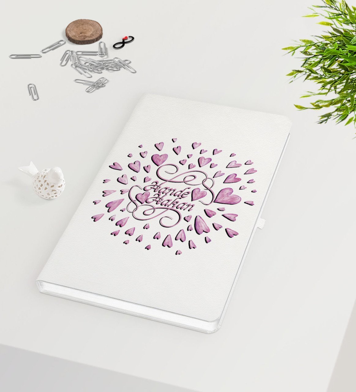Kişiye Özel Sevgililer Günü Beyaz Defter-27
