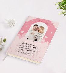 Kişiye Özel Kendi El Yazın Mesajlı Fotoğraflı Hediye Beyaz Defter-2