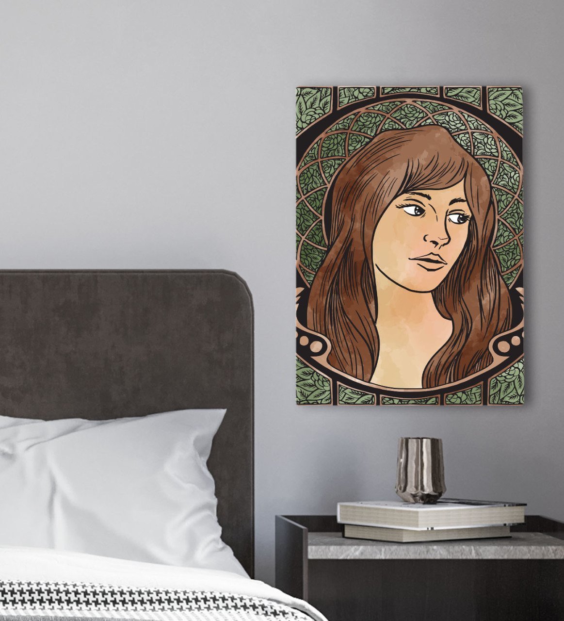 BK Gift Yatak Odası Konseptli Kanvas Tablo 30x50cm-34