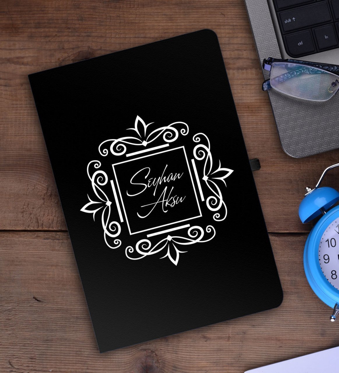 Kişiye Özel İsimli Siyah Defter - 2