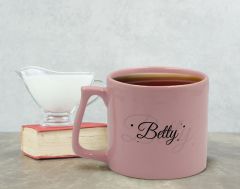 BK Gift Kişiye Özel İsimli Pastel Pembe Middle Kupa Bardak, Arkadaşa Hediye, Ev Hediyesi, Doğum Günü Hediyesi, Ofis Hediyesi-2