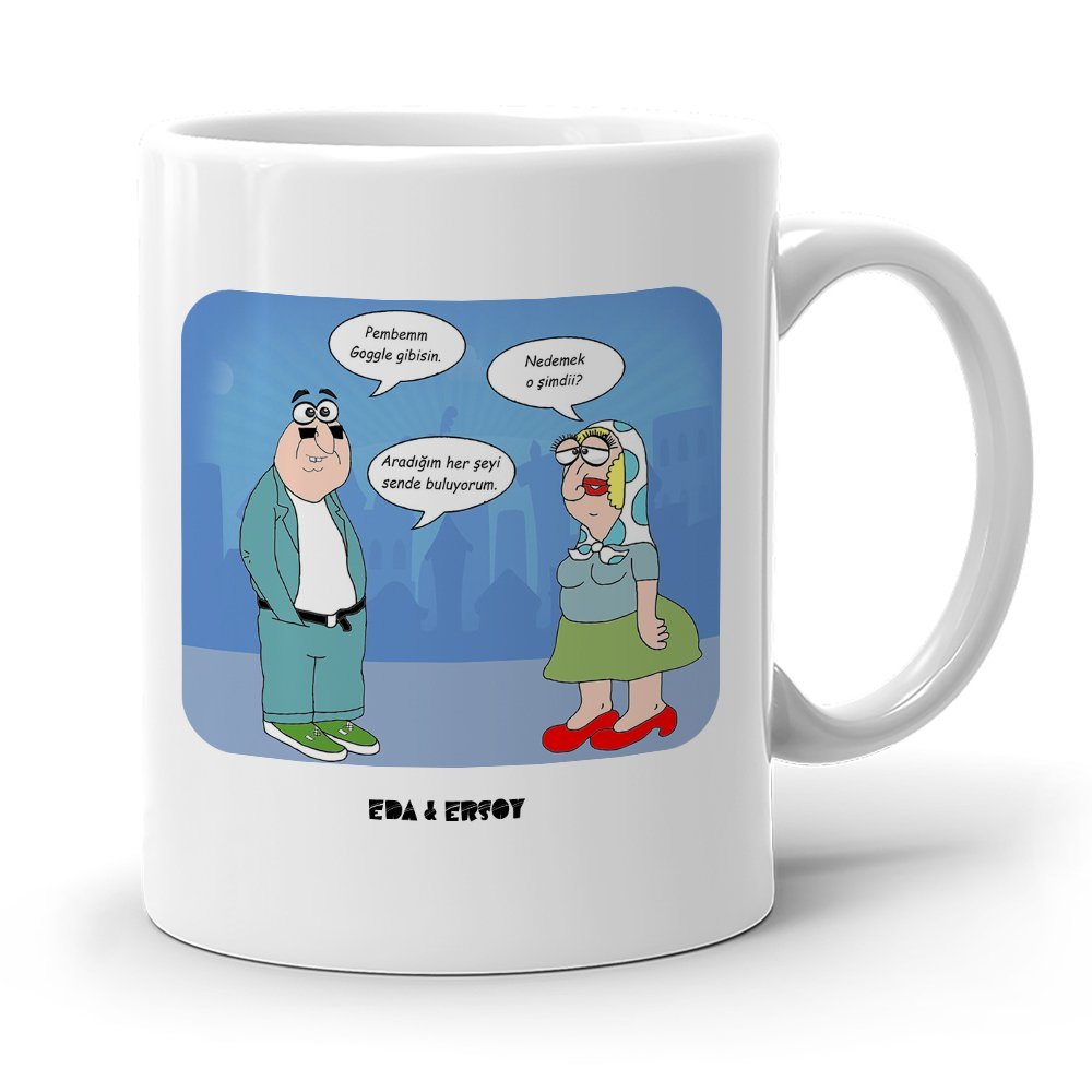 Kişiye Özel Karikatürlü Beyaz Kupa Bardak - 4