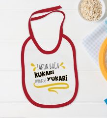 BK Kids Takun Bağa Kukari Tasarımlı Kırmızı Bebek Body Zıbın ve Mama Önlüğü Hediye Seti-1