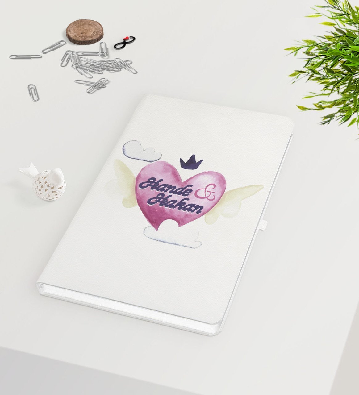 Kişiye Özel Sevgililer Günü Beyaz Defter-23