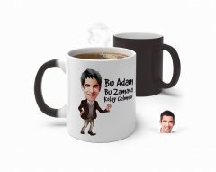 Kişiye Özel Erkek Bu Adam Bu Zamana Kolay Gelmedi Karikatürlü Sihirli Kupa Bardak-2