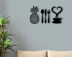 BK Home Ananas Tasarımlı Ahşap Duvar Yazısı