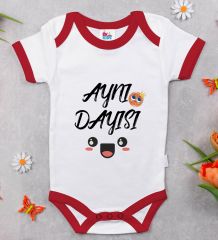 BK Kids Aynı Dayısı Tasarımlı Kırmızı Bebek Body Zıbın-1