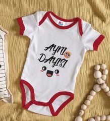 BK Kids Aynı Dayısı Tasarımlı Kırmızı Bebek Body Zıbın-1