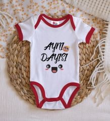 BK Kids Aynı Dayısı Tasarımlı Kırmızı Bebek Body Zıbın-1