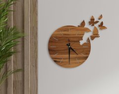 BK Home Dekoratif 45cm Ahşap Duvar Saati-54