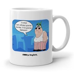 Kişiye Özel Karikatürlü Beyaz Kupa Bardak - 1