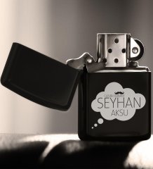 Kişiye Özel Canım Babam Siyah Benzinli Metal Çakmak-2