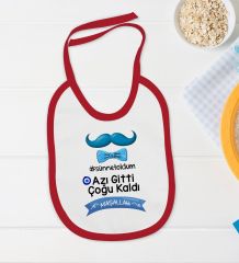 BK Kids Sünnet Tasarımlı Kırmızı Bebek Body Zıbın ve Mama Önlüğü Hediye Seti-7