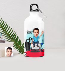 Kişiye Özel Bay Bilgisayar Mühendisi Karikatürlü Metal Suluk (500 ml.) 1