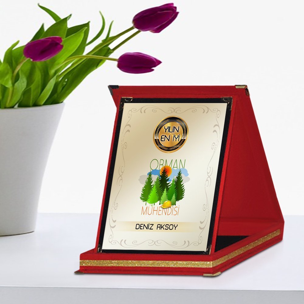 Kişiye Özel Yılın En İyi Orman Mühendisi Kırmızı Plaket Ödülü
