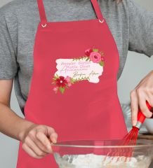BK Gift Kişiye Özel İsimli Anneler Günü Tasarımlı Profesyonel Kırmızı Mutfak Önlüğü, Aşçı Önlüğü, Şef Önlüğü, Anneye Hediye-16