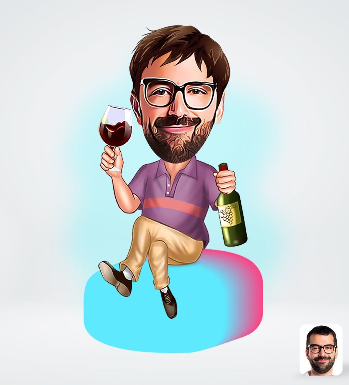 Kişiye Özel Erkek Tasarımlı Dijital Karikatür-2