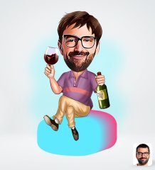 Kişiye Özel Erkek Tasarımlı Dijital Karikatür-2