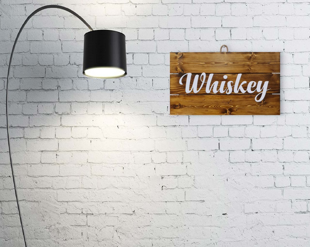 BK Home Whiskey Tasarımlı Ahşap Palet Tablo