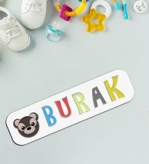 BK Toys Çocuklara Özel İsimli Figürlü Ahşap Eğitici Yapboz Puzzle-32