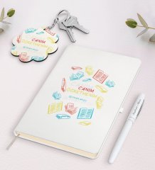 Kişiye Özel Canım Öğretmenim Beyaz Defter Kalem Ve Anahtarlık Hediye Seti-3