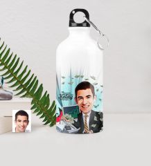 Kişiye Özel Bay Bankacı Karikatürlü Metal Suluk (500 ml.) 1