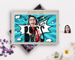 Kişiye Özel Kadın Big Boss Karikatürlü 1000 Parça Profesyonel Puzzle-3