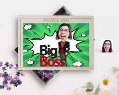 Kişiye Özel Kadın Big Boss Karikatürlü 1000 Parça Profesyonel Puzzle-2