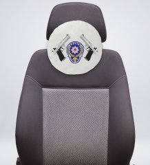 BK Gift Polis Tasarımlı Yuvarlak Araç Koltuk Yastığı-2