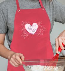 BK Gift Kişiye Özel İsimli Anneler Günü Tasarımlı Profesyonel Kırmızı Mutfak Önlüğü, Aşçı Önlüğü, Şef Önlüğü, Anneye Hediye-13
