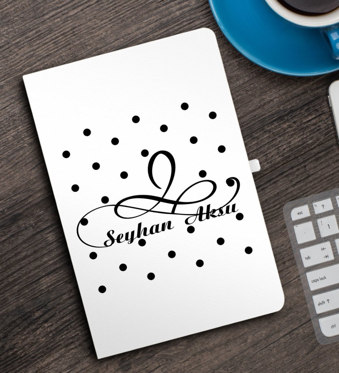 Kişiye Özel İsimli Beyaz Defter - 4