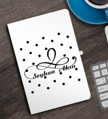 Kişiye Özel İsimli Beyaz Defter - 4
