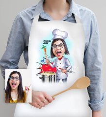 Kişiye Özel Chef Karikatür Mutfak Önlüğü - 2