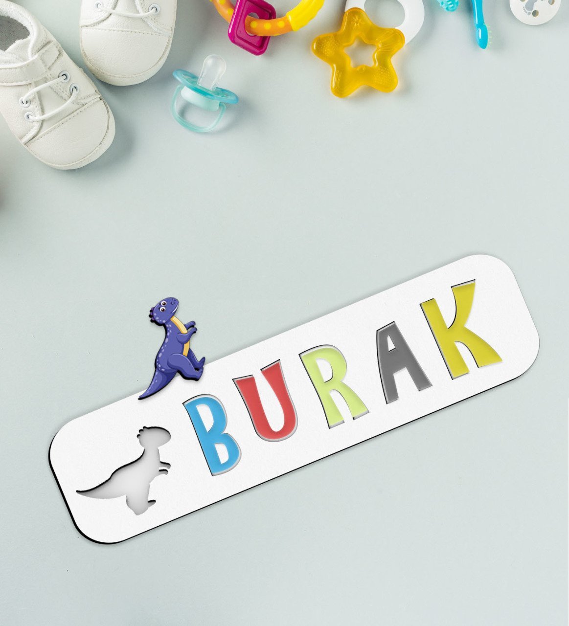 BK Toys Çocuklara Özel İsimli Figürlü Ahşap Eğitici Yapboz Puzzle-29