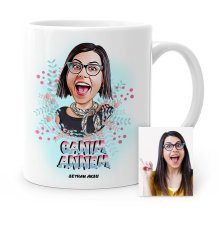 Kişiye Özel Canım Annem Karikatür Beyaz Kupa Bardak