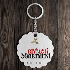 Kişiye Özel Biyoloji Öğretmeni Tasarımlı Anahtarlık - 1